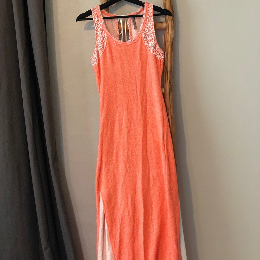 Orange maxi dress